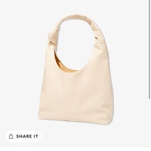 Elegant Cream Woven Bag